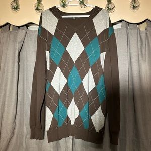 Argyle V Neck Sweater